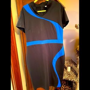 Cap sleeve Vneck Stetchy knit dress